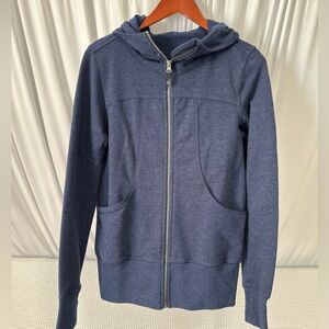 Navy Blue Zip-Up Hoodie